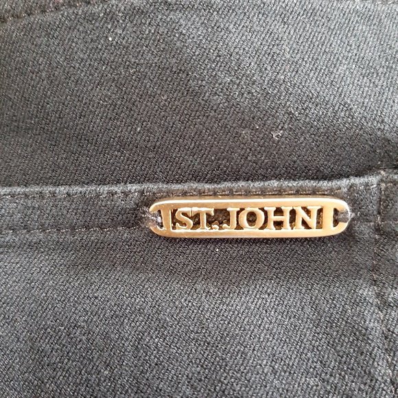 St.John‎ Caviar Black High Rise Straight Leg Pants - Picture 6 of 10